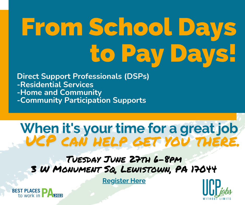 From School Days to Pay Days @ UCP Central PA