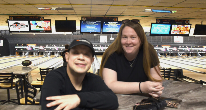 Josh and Taylor at Palmyra Bowling