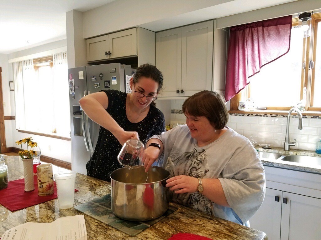 two women baking